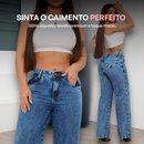 Kit 3 Calças Jeans Wide Leg 100% Algodão + Cintura Alta Que Modela e Realça Suas Curvas